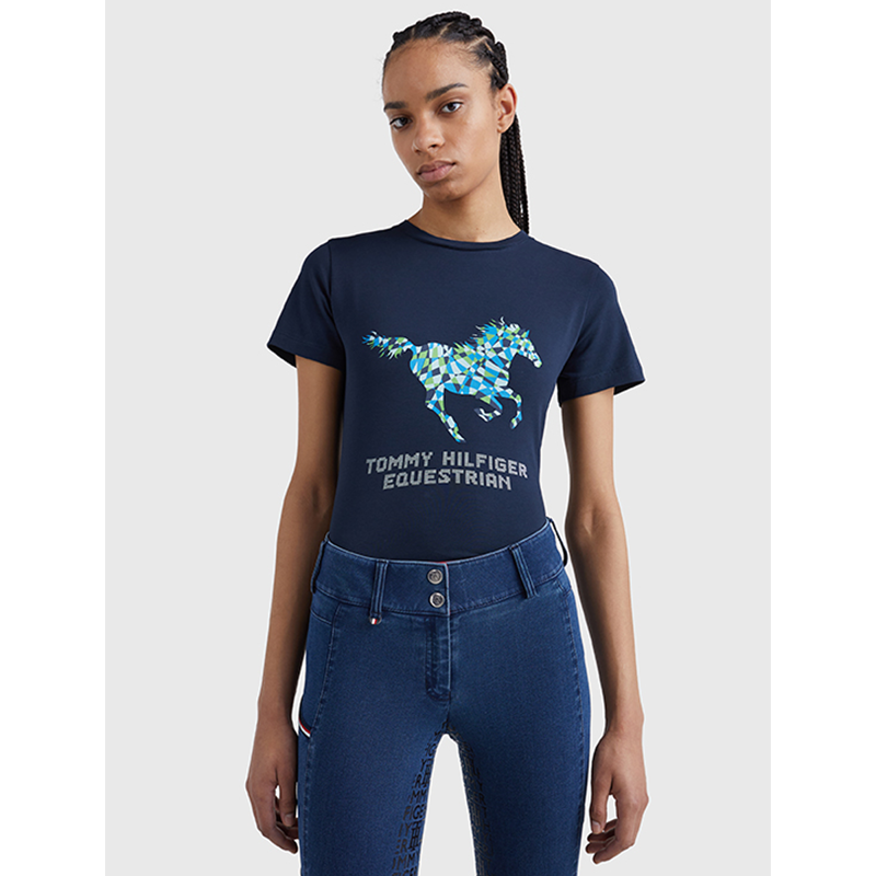 Tommy Hilfiger Horse Art Print T-Shirt - Desert Sky-2